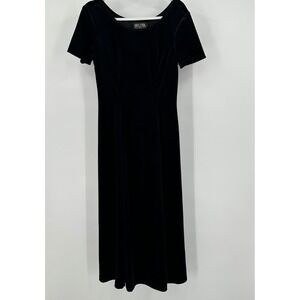 Womens Velvet Y2K Whimsigoth Maxi Dress Sz 8 Minimalist Evening Gala Minimalist